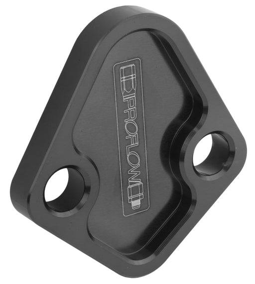 Proflow Fuel Pump Block-Off Plate, Aluminium, Black Anodised, BB Chev, For Ford Windsor, Each - PFEFB-101BK PFEFB-101BK