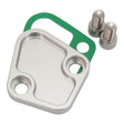 Proflow Fuel Pump Block-Off Plate, Aluminium, Silver Anodised, BB Chev, For Ford Windsor, Each - PFEFB-101S PFEFB-101S