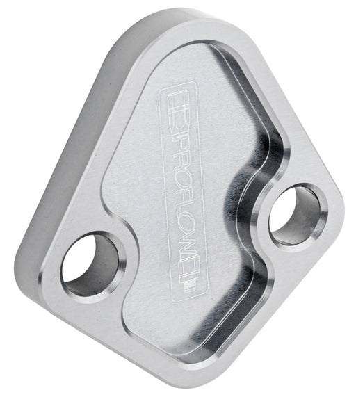 Proflow Fuel Pump Block-Off Plate, Aluminium, Silver Anodised, BB Chev, For Ford Windsor, Each - PFEFB-101S PFEFB-101S