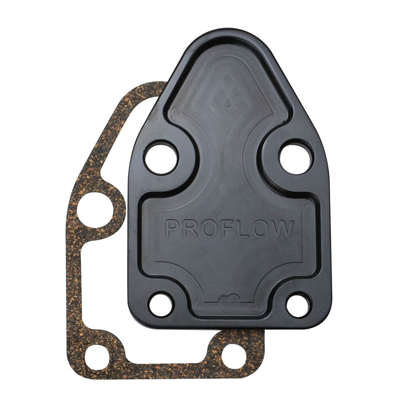 Proflow Fuel Pump Block-Off Plate, Aluminium, Black Anodised, SB For Chevrolet, Each - PFEFB-102BK