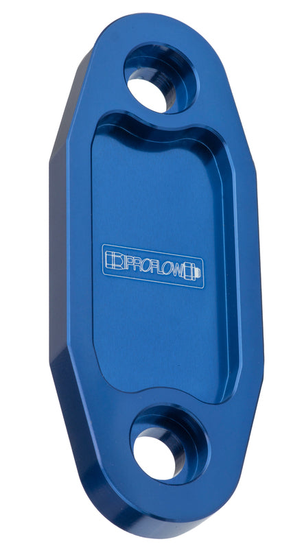 Proflow Fuel Pump Block-Off Plate, Aluminium, Blue Anodised, For Ford 302-351C, Each - PFEFB-104BL PFEFB-104BL