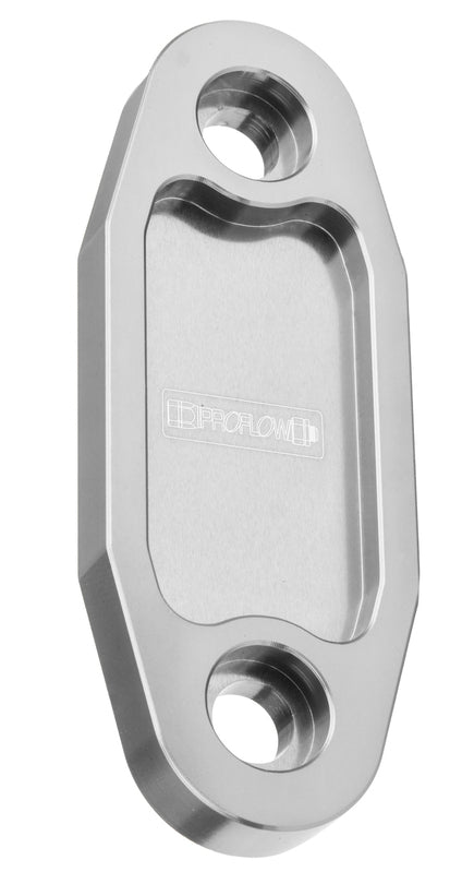 Proflow Fuel Pump Block-Off Plate, Aluminium, Silver Anodised, For Ford 302-351C, Each - PFEFB-104S PFEFB-104S