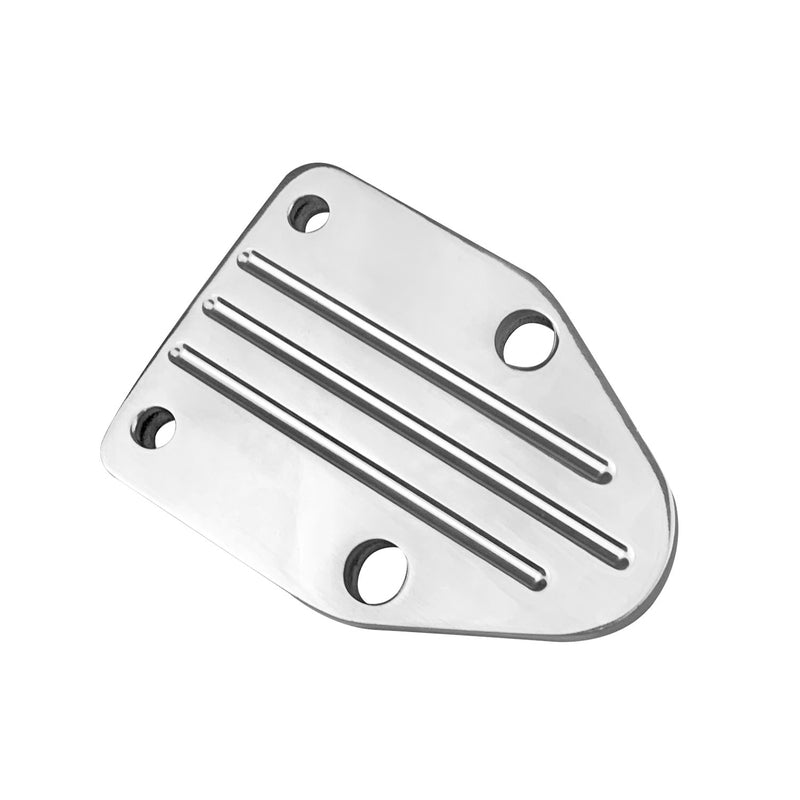 Proflow Fuel Pump Block-Off Plate, Aluminium, Polished, SB For Chevrolet - PFEFB-6257P PFEFB-6257P