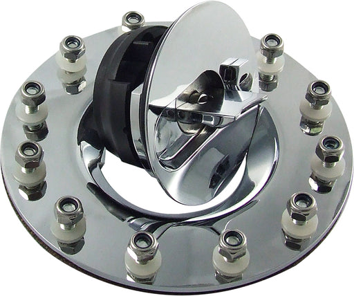 Proflow Fuel Cell Tank Cap, Flush Mount, 12 Bolt, Polished Aluminium Cap, w/Mount Kit, (Series 1) - PFEFC001 PFEFC001