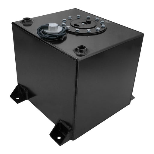 Proflow Fuel Cell, Tank, Sumped, 5Gal (19L), Aluminium, Black 300 x 260 x 260mm, Two -12 AN Female Outlets - PFEFC005BK