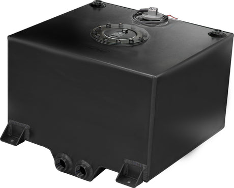 Proflow Fuel Cell, Tank, Sumped, 10Gal (38L), Aluminium, Black 410 x 380 x 260mm, With Sender Two -12 AN Female Outlets - PFEFC010BK PFEFC010BK
