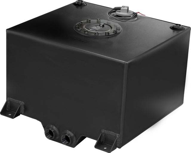 Proflow Fuel Cell, Tank, Sumped, 10Gal (38L), Aluminium, Black 410 x 380 x 260mm, With Sender Two -12 AN Female Outlets - PFEFC010BK PFEFC010BK