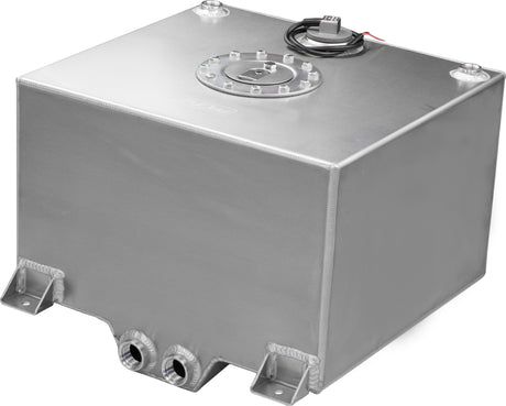 Proflow Fuel Cell, Tank, Sumped, 10Gal (38L), Aluminium, Natural 410 x 380 x 260mm, With Sender Two -12 AN Female Outlets - PFEFC010 PFEFC010