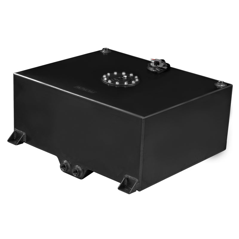 Proflow Fuel Cell, Tank, Sumped, 15Gal (57L), Aluminium, Black 510 x 460 x 260mm, With Sender Two -10 AN Female Outlets - PFEFC015BK PFEFC015BK