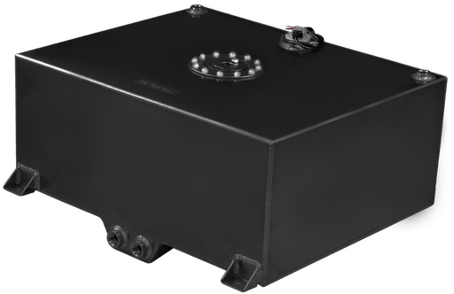 Proflow Fuel Cell, Tank, Sumped, 20Gal (76L), Aluminium, Black 620 x 510 x 260mm, With Sender Two -10 AN Female Outlets - PFEFC020BK PFEFC020BK