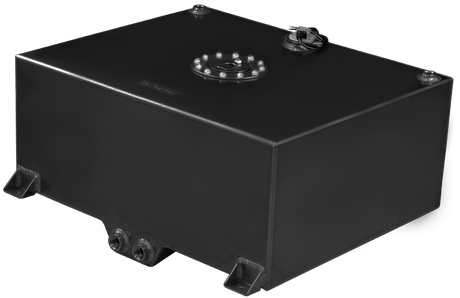 Proflow Fuel Cell, Tank, Sumped, 20Gal (76L), Aluminium, Black 620 x 510 x 260mm, With Sender Two -10 AN Female Outlets - PFEFC020BK PFEFC020BK