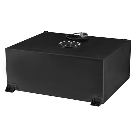 Proflow Fuel Cell, Tank, 15g, 57L, Aluminium, Flat Bottom, Black 510 x 460 x 260mm, With Sender Two -10 AN Female Outlets, Each - PFEFC115FBBK PFEFC115FBBK