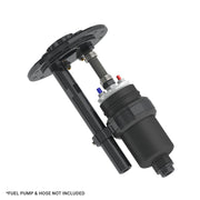 Proflow Single Fuel Pump Hanger, Mounts 1 60mm Bosch 044 Fuel Pump, 120.5mm PCD, Billet Aluminium, Black Anodised - PFEFCA002