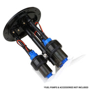 Proflow Triple Fuel Pump Hanger, Suits 39mm EFI Pumps, 170mm PCD, Billet Aluminium, Black Anodised - PFEFCA003-1