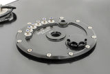 Proflow Triple Fuel Pump Hanger, Suits 39mm EFI Pumps, 170mm PCD, Billet Aluminium, Black Anodised - PFEFCA003-1