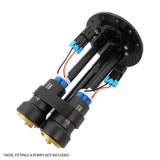 Proflow Dual Fuel Pump Hanger Module, Mounts 39mm Fuel Pumps, 120.5mm PCD, Billet Aluminium, Black Anodised - PFEFCA003