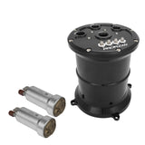 Proflow Surge Tank Kit With Dual Walbro Hellcat 525 Fuel Pumps, EFI, 2.5L, Billet Aluminium, Black Anodised - PFEFCA020BK-WAL2 PFEFCA020BK-WAL2