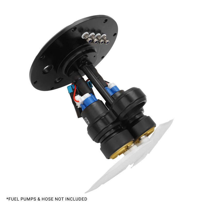 Proflow Surge Tank Kit, Triple 39mm Fuel Pumps, EFI, 2.5L, Billet Aluminium, Black Anodised - PFEFCA020