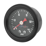 Proflow Fuel Pressure Gauge 0-15PSI, Stainless Steel, Black Body/Black Face 40mm, Each - PFEFG-015BK-2 PFEFG-015BK-2