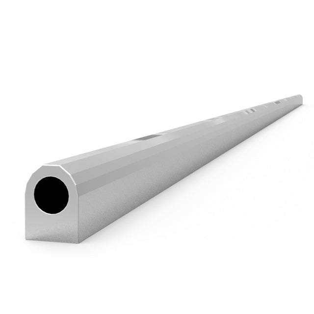 Proflow Fuel Rail Series 2 Extrusion, Raw, Aluminium, Natural, 1meter. Length, 17mm Diameter Fuel Passage, Each - PFEFREX2 PFEFREX2