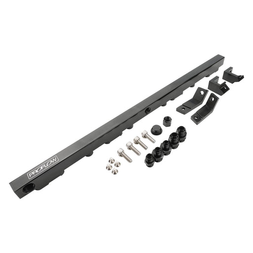 Proflow Fuel Rail Kit, For Ford Falcon Barra, BA-BF, XR6 Turbo, Billet Aluminium, Black Anodised - PFEFRKFD6BK PFEFRKFD6BK