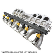 Proflow Fuel Rail Kit, For Ford Falcon Barra, BA-BF, XR6 Turbo, Billet Aluminium, Black Anodised - PFEFRKFD6BK