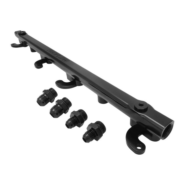 Proflow Fuel Rail Kit, Ford Falcon FG XR6 Turbo Barra, -08AN ORB, Billet Aluminium, Black Anodised - PFEFRKFDFG6BK PFEFRKFDFG6BK