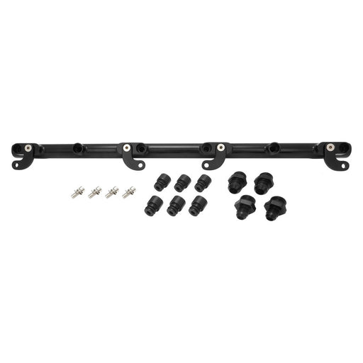 Proflow Fuel Rail Kit, Ford Falcon FG XR6 Turbo Barra, -08AN ORB, Billet Aluminium, Black Anodised - PFEFRKFDFG6BK