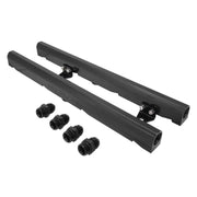Proflow Fuel Rails, Kit, For Holden Commodore VT-VZ LS1, -08AN ORB, Billet Aluminium, Black Anodised - PFEFRKLS1BK PFEFRKLS1BK