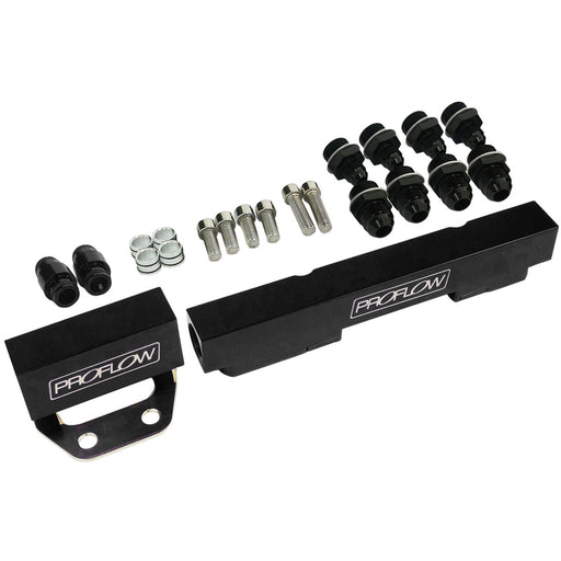 Proflow Fuel Rails Kit, Billet Aluminium, Black Anodised, For Mazda Rotary Series 4&5 - PFEFRKRX45BK PFEFRKRX45BK