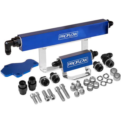 Proflow Fuel Rails Kit, Billet Aluminium, Anodised Blue, For Mazda Rotary Series 6 - PFEFRKRX6B PFEFRKRX6B