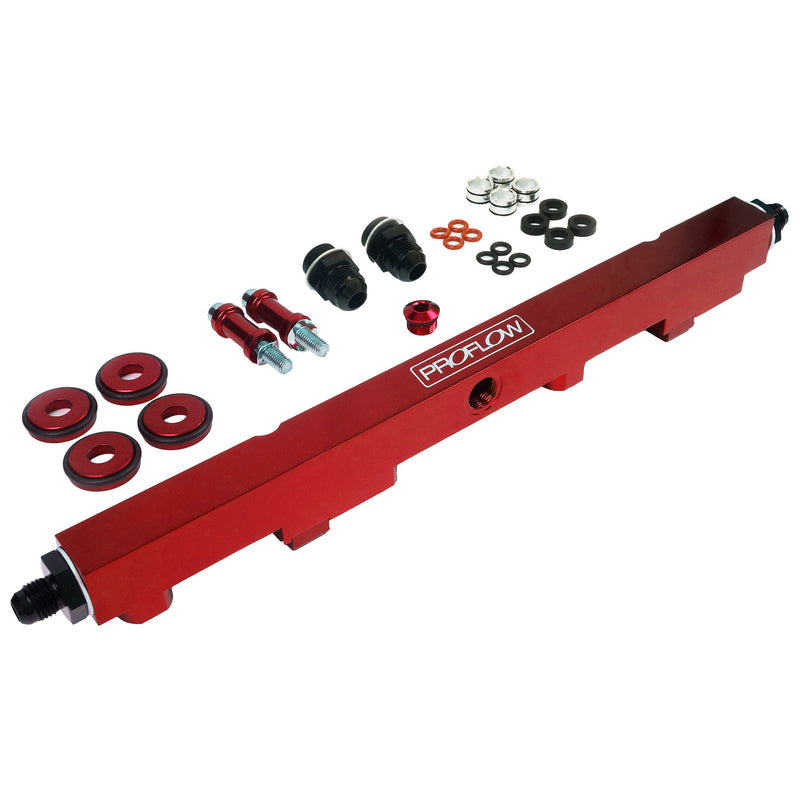 Proflow Fuel Rails Kit, Billet Aluminium, Anodised Red, For Nissan SR20 - PFEFRKSR20R PFEFRKSR20R