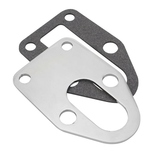 Proflow Fuel Pump Backing Plate, Suit Small Block Chevrolet, w/Gasket, Chrome Steel, Each - PFEFS-FPBP1 PFEFS-FPBP1