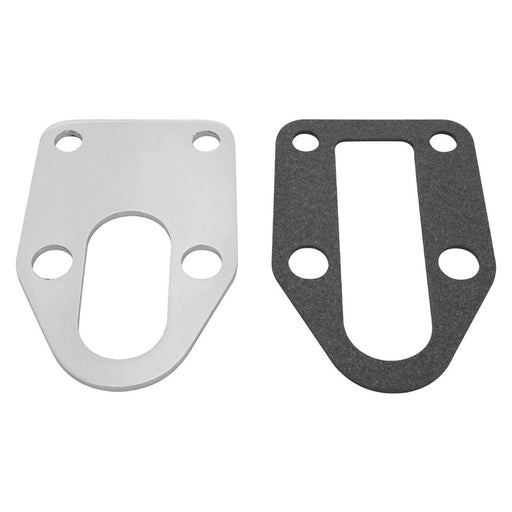 Proflow Fuel Pump Backing Plate, Suit Small Block Chevrolet, w/Gasket, Chrome Steel, Each - PFEFS-FPBP1