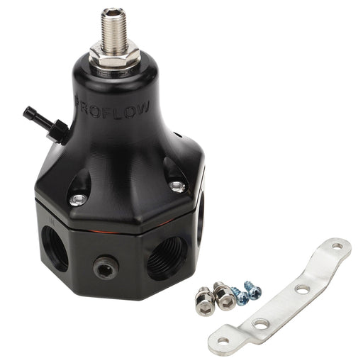 Proflow Fuel Pressure Regulator, EFI Pro, 30-75 PSI, 4-Port, 2000 HP, Billet Aluminium, Universal - PFEFS13110