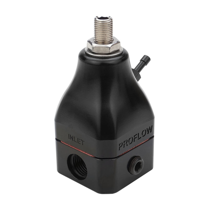 Proflow Fuel Pressure Regulator, EFI Pro Compact, 30-70 PSI, 3-Port, -06AN, 850 HP, Billet Aluminium, Universal - PFEFS13130 PFEFS13130