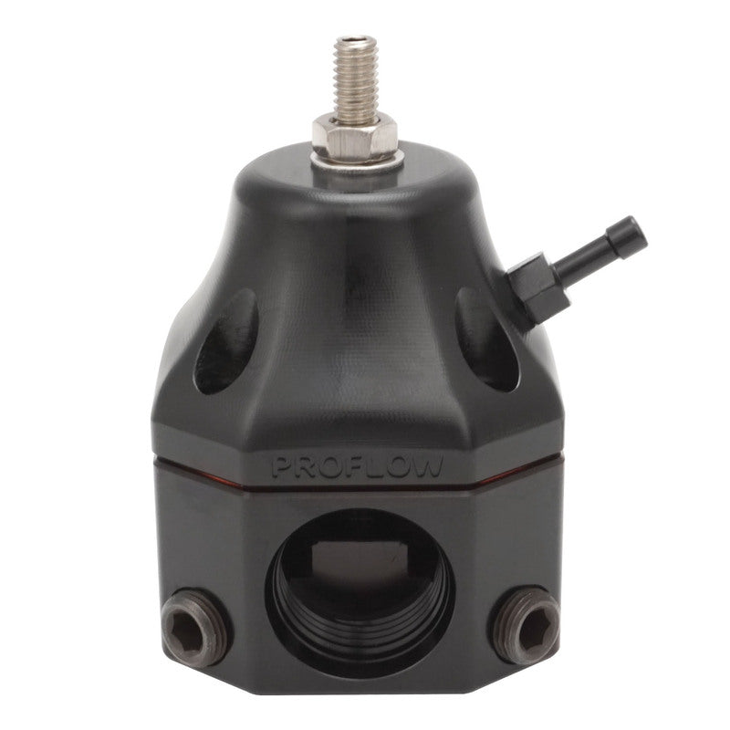 Proflow Fuel Pressure Regulator, Carburettor Bypass, 4-13 PSI, 4-Port, 900 HP, Billet Aluminium, Universal - PFEFS13204