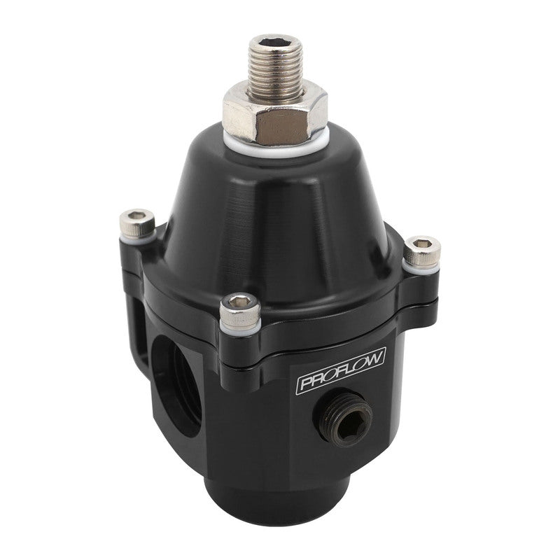 Proflow Fuel Pressure Regulator, Carburettor, 3-12 PSI, 2-Port, High Volume, AN8/AN10, Billet Aluminium, Universal - PFEFS13216 PFEFS13216