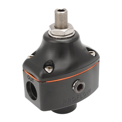 Proflow Fuel Pressure Regulator, Carburettor Series II, 3-10 PSI, 2-Port, -06AN, Billet Aluminium, Universal - PFEFS13220 PFEFS13220