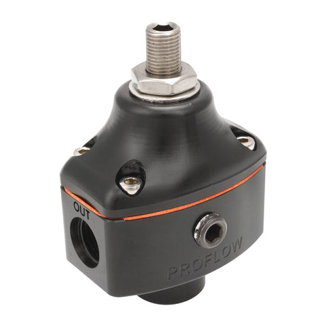 Proflow Fuel Pressure Regulator, Carburettor Series II, 3-10 PSI, 2-Port, -06AN, Billet Aluminium, Universal - PFEFS13220 PFEFS13220