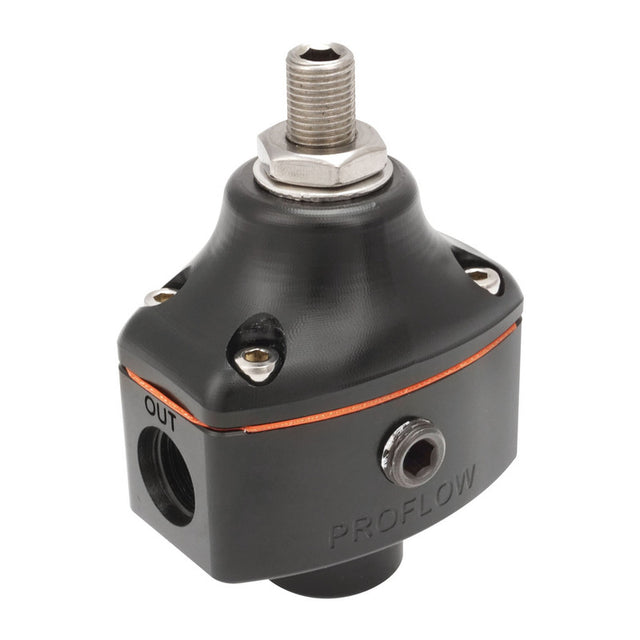 Proflow Fuel Pressure Regulator, Carburettor Series II, 3-10 PSI, 2-Port, -06AN, Billet Aluminium, Universal - PFEFS13220 PFEFS13220