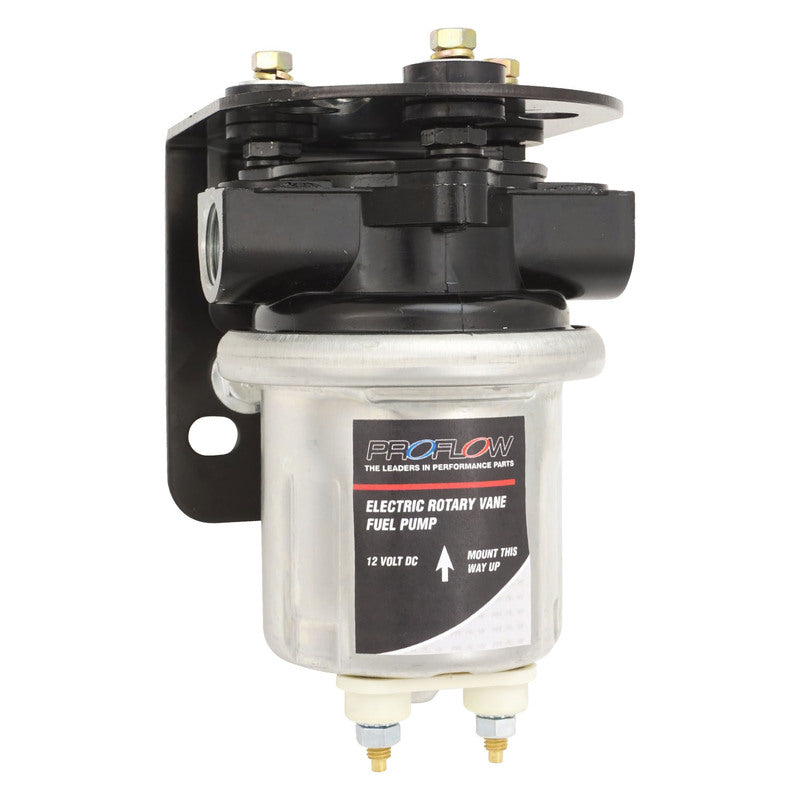 Proflow Fuel Pump, Electric Universal Rotary Vane 100GPH, 7 PSI, 3/8 NPT, Black/Silver, Each - PFEFS14040 PFEFS14040