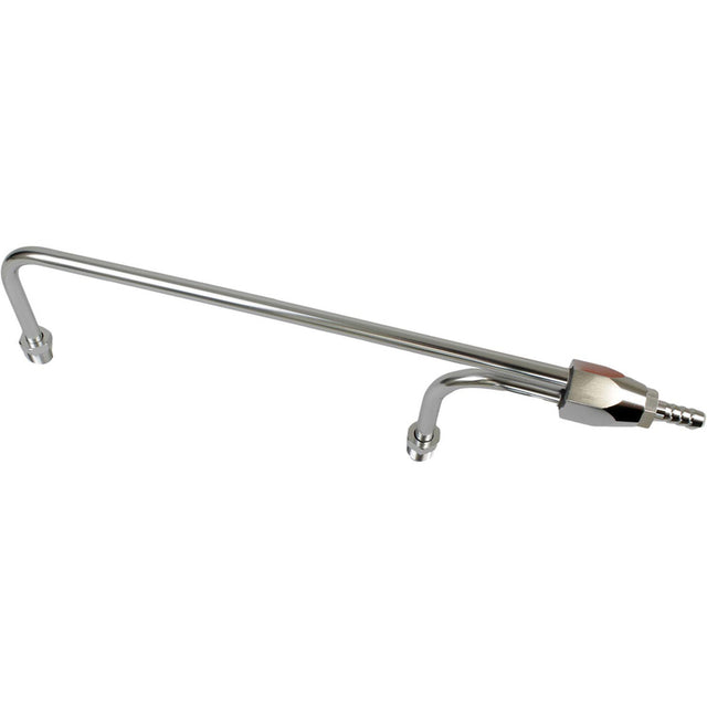 Proflow Fuel Line, Aluminium, -6AN ORB To 3/8 Barb Inlet Fitting, 1/8 NPT Gauge Port, Holley 4160, Anodised Silver - PFEFS2196S PFEFS2196S
