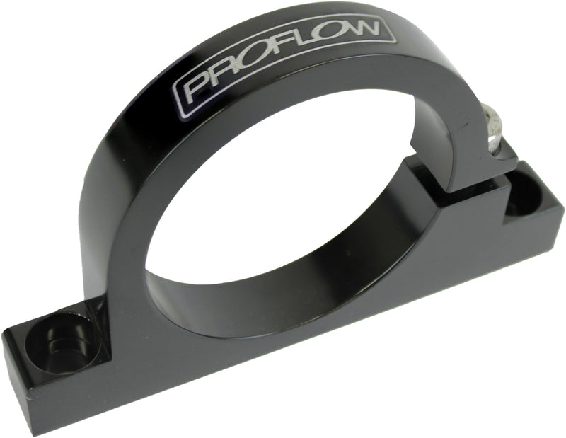 Proflow Fuel Filter Brackets, Single 61mm hole, Aluminium, Black Anodised - PFEFS300-2BK PFEFS300-2BK