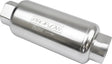 Proflow Fuel Filter, Inline Mount, 40 Microns, Billet Aluminium, Silver Anodised, 140mm length -10 AN Inlet/Outlet - PFEFS301P PFEFS301P