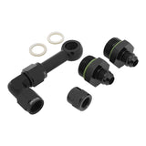 Proflow Fuel Pump Cradle Bracket Kit, Billet, With Fuel Filter, AN10 & AN6 Adaptors, Black - PFEFS305B