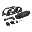 Proflow Fuel Pump Cradle Bracket Kit, Billet, With Fuel Filter, AN10 & AN6 Adaptors, Black - PFEFS305B PFEFS305B