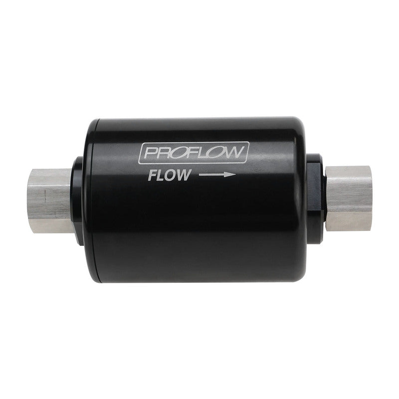 Proflow Billet Fuel Filter, Suits Ford Falcon, OEM Z373 Type M14x1.5 Or Universal, 40 Micron, Female AN6 Thread & M14x1.5 Unions - PFEFS373