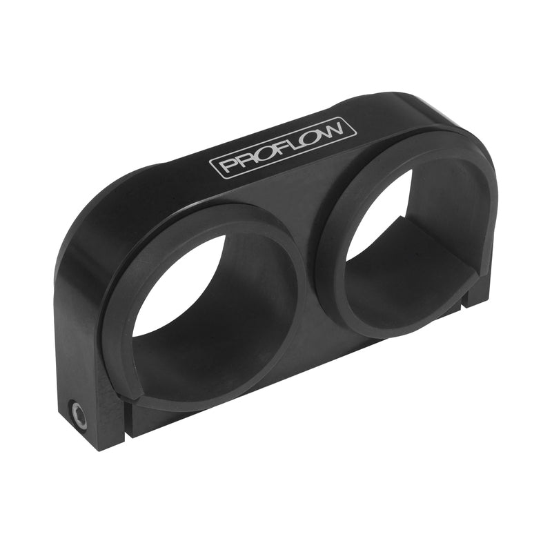 Proflow Dual Fuel Pump Bracket, Billet Aluminium, Bosch/ 044 Style Pumps, Black Anodised - PFEFS5076BK PFEFS5076BK