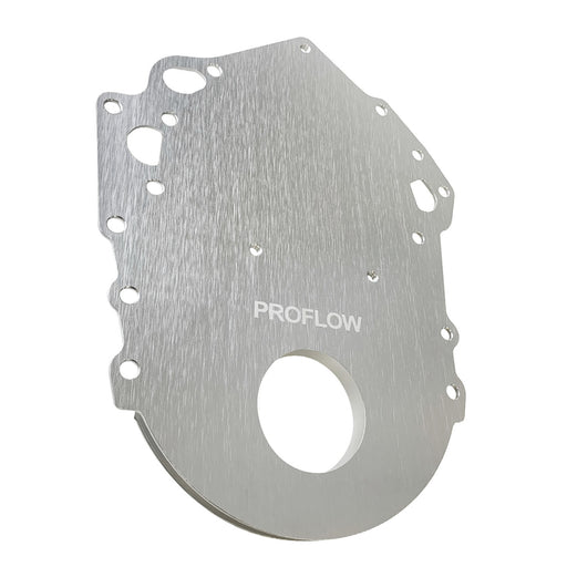 Proflow Billet Timing Cover, 1-Piece, For Ford Cleveland, 302/351C, Billet Aluminium, Silver Anodised, Each - PFEFTCCS PFEFTCCS